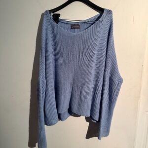 Anthro Wooden Ships Key West Chunky Crew Sweater XL Scandi Casual Coastal Fisher